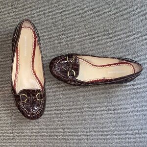 Johnston and Murphy Crocodile Pattern Womens Loafers sz 9M